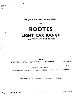 Workshop Manual Cover